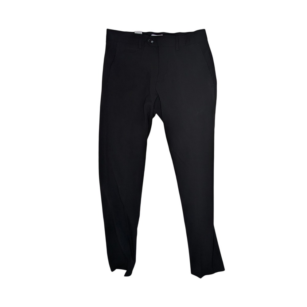 LINDBERGH WHITE Slim Fit Cropped Length Superflex Pants Mens Size S 32 x28 Black